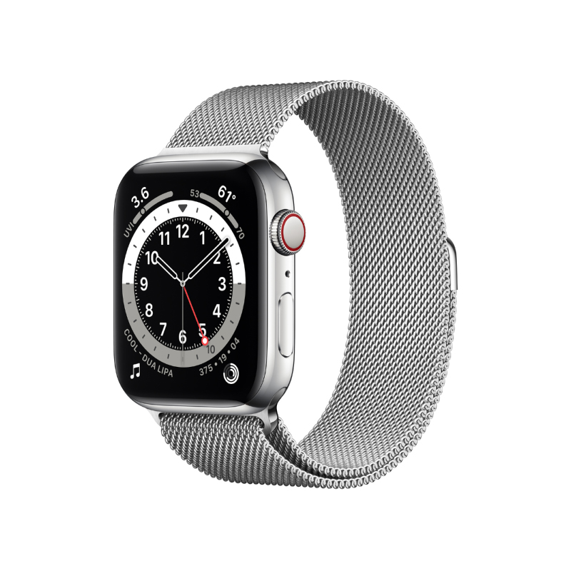 นาฬิกา Apple Watch Series 6 Silver Stainless Steel Case with Milanese Loop นาฬิกา Apple Watch Series 6 Silver Stainless Steel Case with Milanese Loop