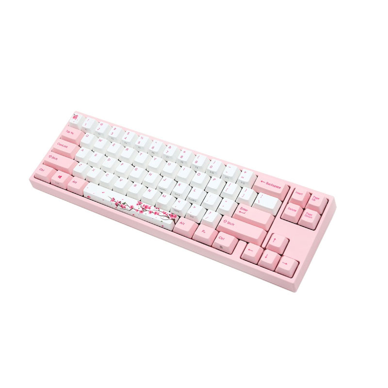 คีย์บอร์ด Ducky Miya Pro Sakura LED Pink Mechanical Keyboard Blue Switch 1