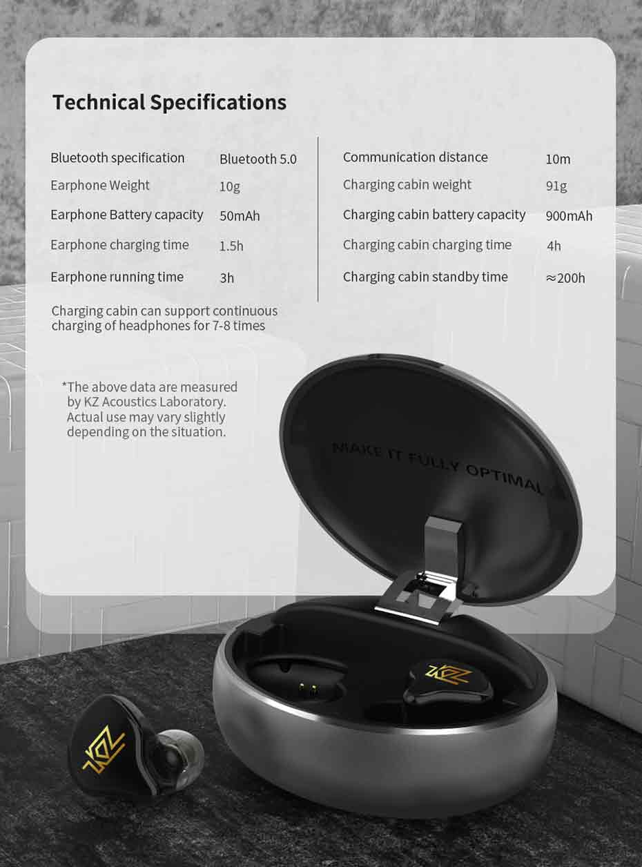 KZ T1 True Wireless สเป็ค KZ T1 True Wireless