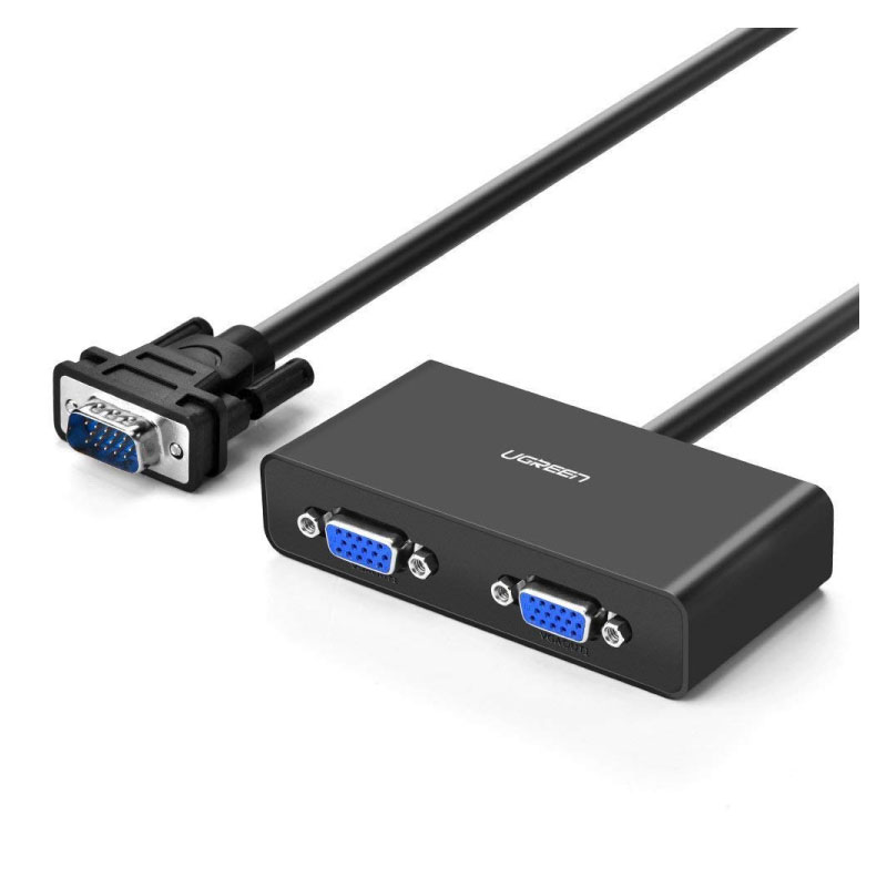 สายแปลง Ugreen 1*2 VGA splitter Support 1920*1440 60HZ Cable สายแปลง Ugreen 1*2 VGA splitter Support 1920*1440 60HZ Cable