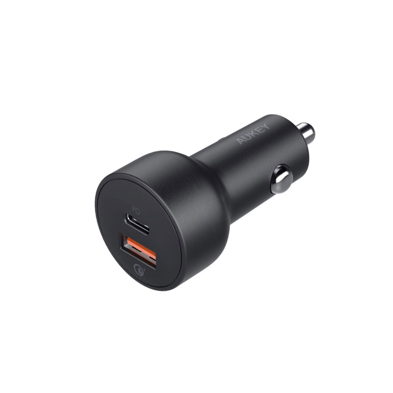 ที่ชาร์จโทรศัพท์ในรถ Aukey CC-Y6 USB-C 2-Port Power Delivery 18W &Quick Charge 3.0 Car Charger ที่ชาร์จโทรศัพท์ในรถ Aukey CC-Y6 USB-C 2-Port Power Delivery 18W &Quick Charge 3.0 Car Charger