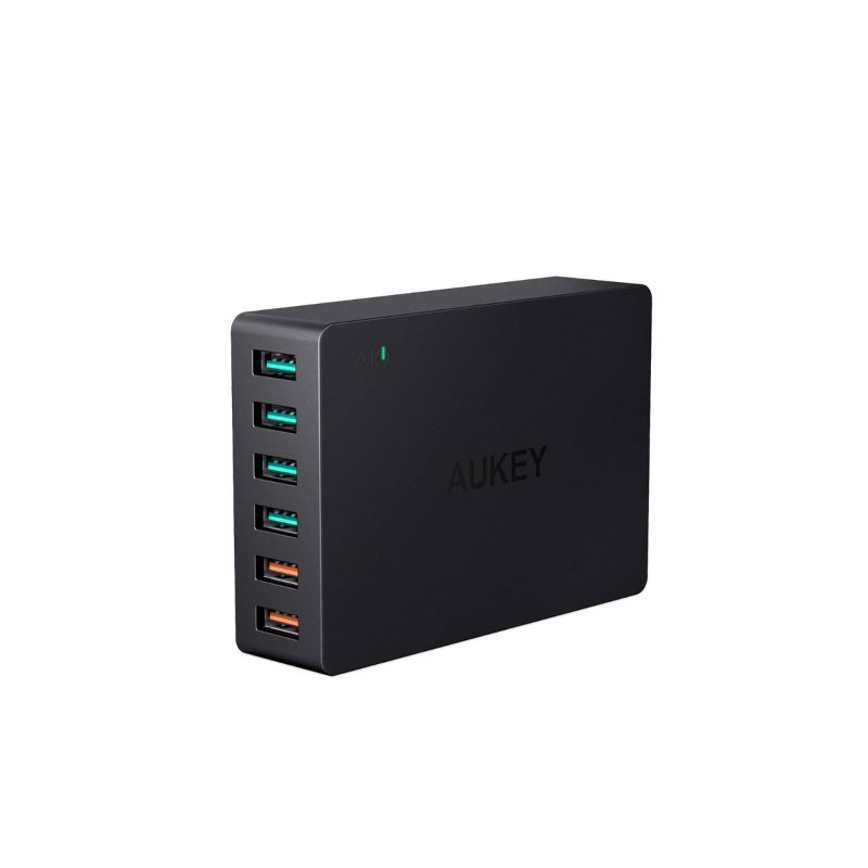 ตัวแปลง Aukey PA-T11 4 Port AiPower Adaptive Charging +2 Port QC 3.0 Adapter ตัวแปลง Aukey PA-T11 4 Port AiPower Adaptive Charging +2 Port QC 3.0 Adapter