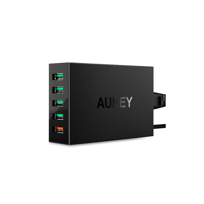 ตัวแปลง Aukey PA-T15 4 Port AiPower Adaptive Charging +1 Port QC 3.0 Adapter ตัวแปลง Aukey PA-T15 4 Port AiPower Adaptive Charging +1 Port QC 3.0 Adapter