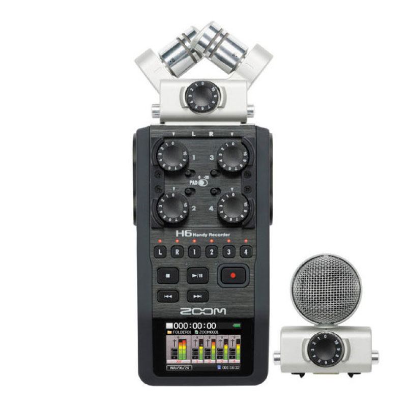 Zoom H6 Handy Recorder with Interchangeable Microphone Zoom H6 Handy Recorder with Interchangeable Microphone