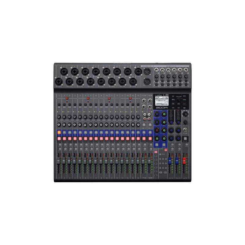 Zoom LiveTrak L-20 20 Input Digital Mixer & Multitrack Recorder 1