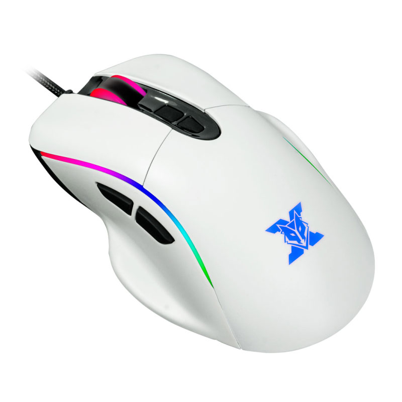 เมาส์ Nubwo X ZYRUS X70 RGB Gaming Mouse White