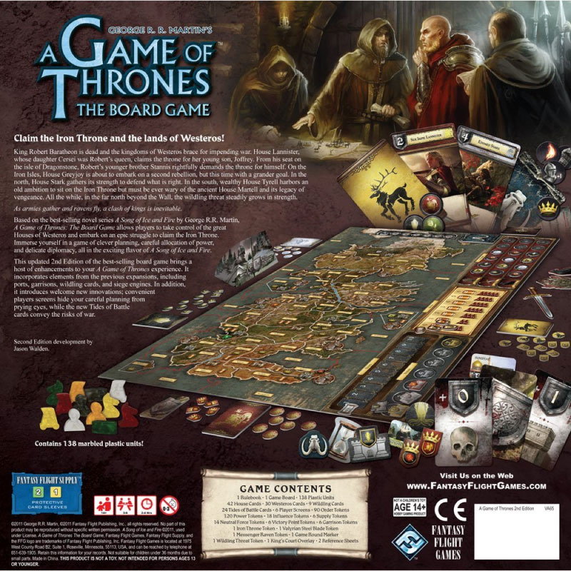 บอร์ดเกม Game of Throne 2nd Edition Board Game