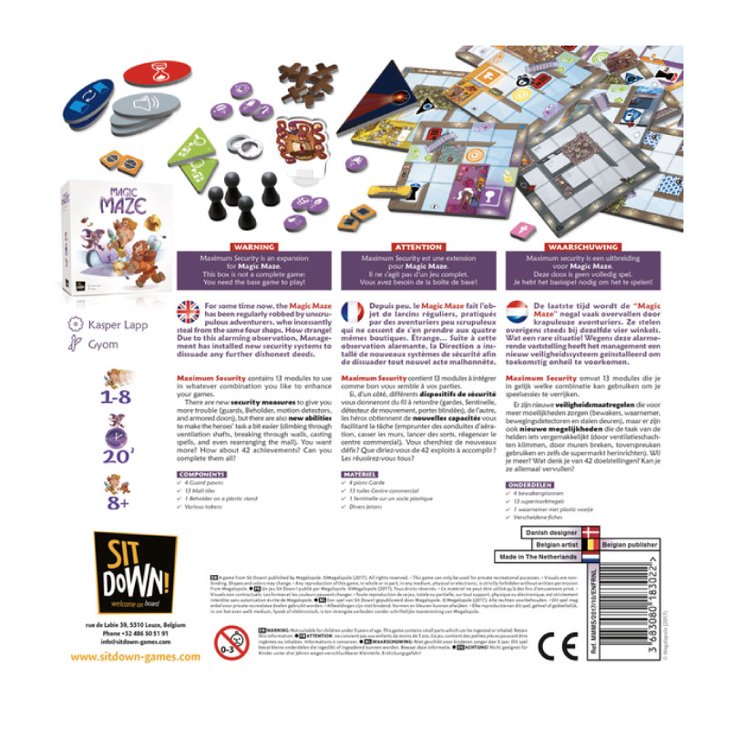 บอร์ดเกม Magic maze Maximum Security Board Game