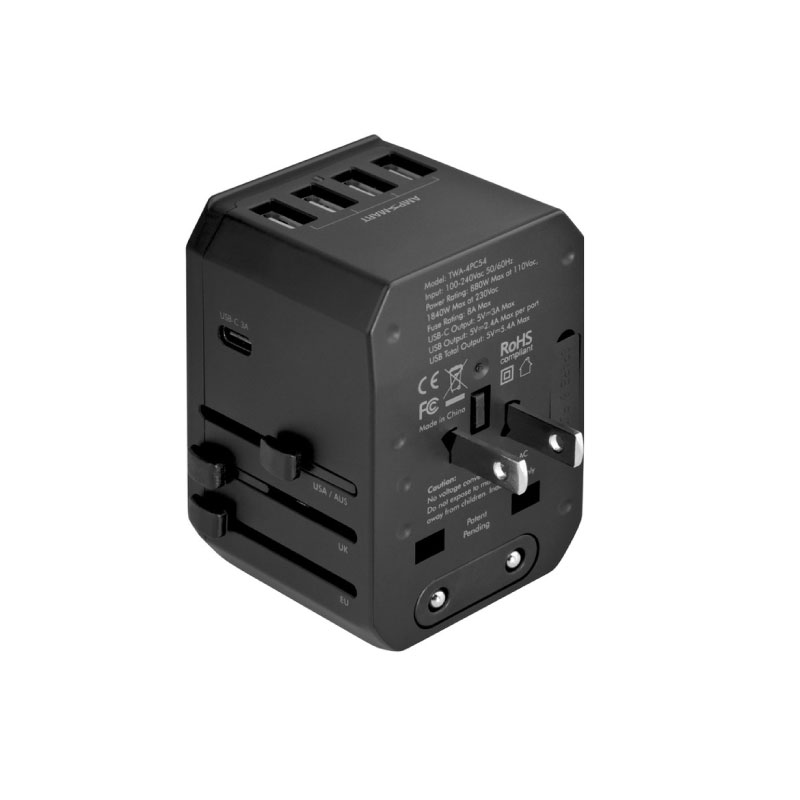 หัวชาร์จ Energea TravelWorld 5.6A 4xUSB + 1 USB-C หัวชาร์จ Energea TravelWorld 5.6A 4xUSB + 1 USB-C