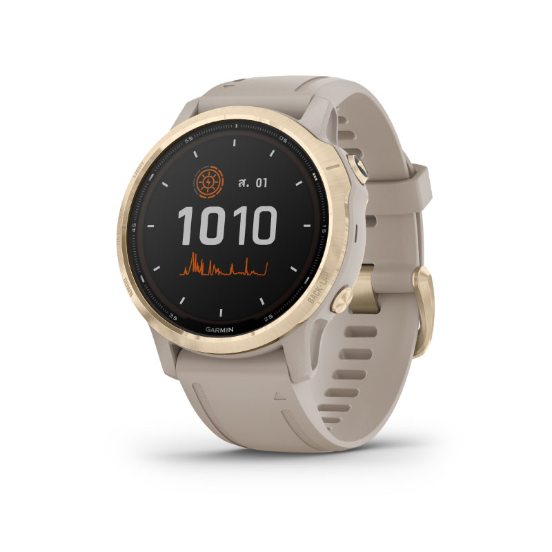 Garmin Fenix 6s Pro Solar Light Gold นาฬิกา Garmin Fenix 6s Pro