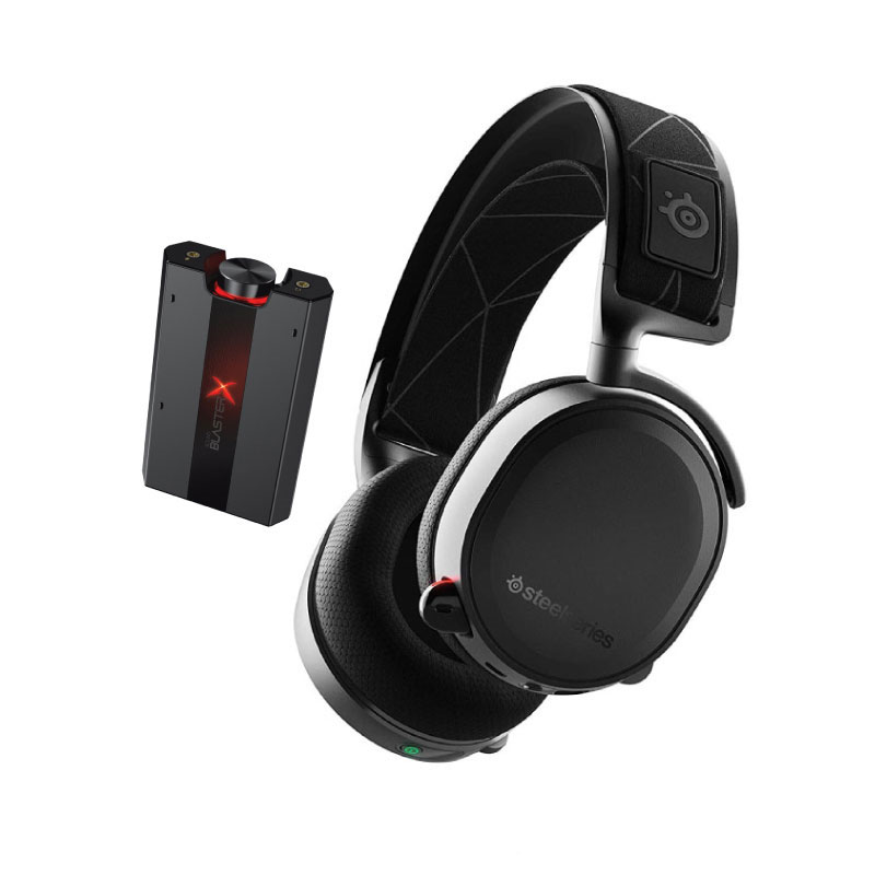 ชุดหูฟังเล่นเกม SteelSeries Arctis 7 7.1 + Creative G5