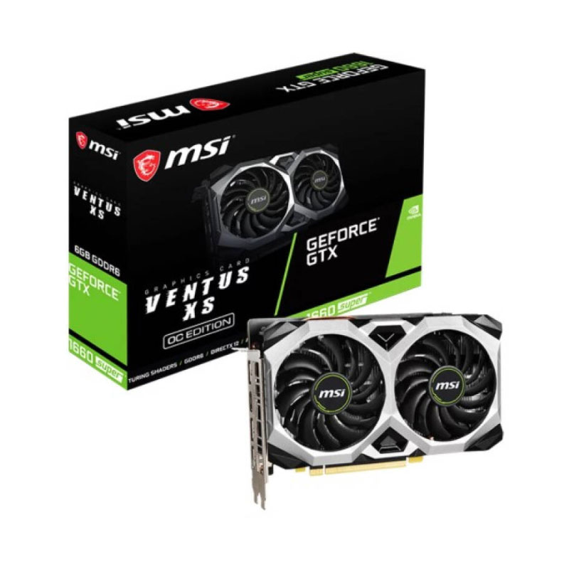 การ์ดจอ MSI Geforece GTX 1660 Super Ventus XS OC 6GB GDDR6 192 Bit VGA การ์ดจอ MSI Geforece GTX 1660 Super Ventus XS OC 6GB GDDR6 192 Bit VGA