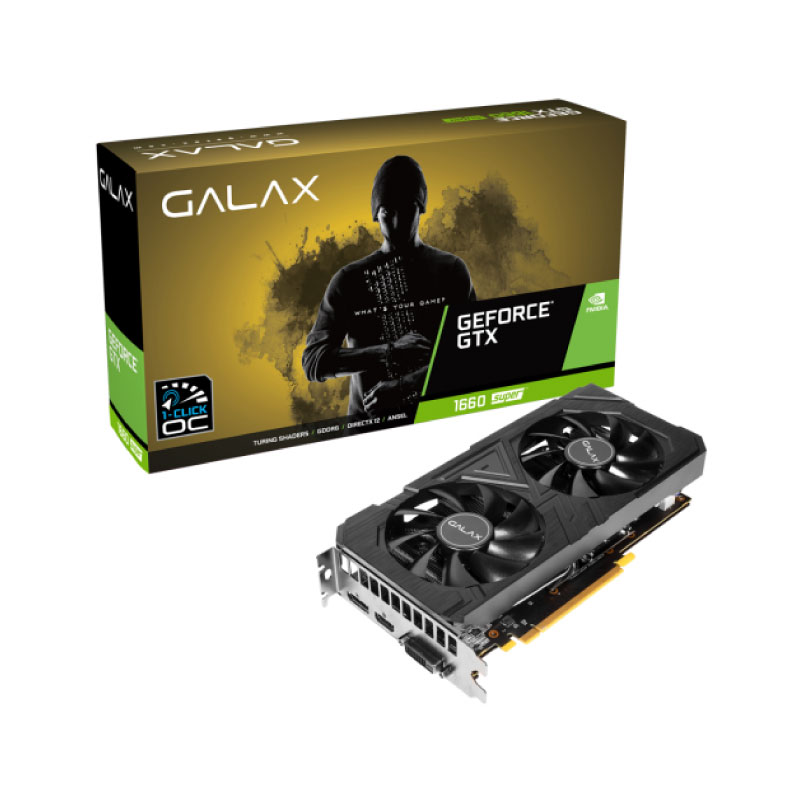 การ์ดจอ Galax Geforce GTX 1660 Super EX 1 Click OC 6GB GDDR6 192 Bit VGA
