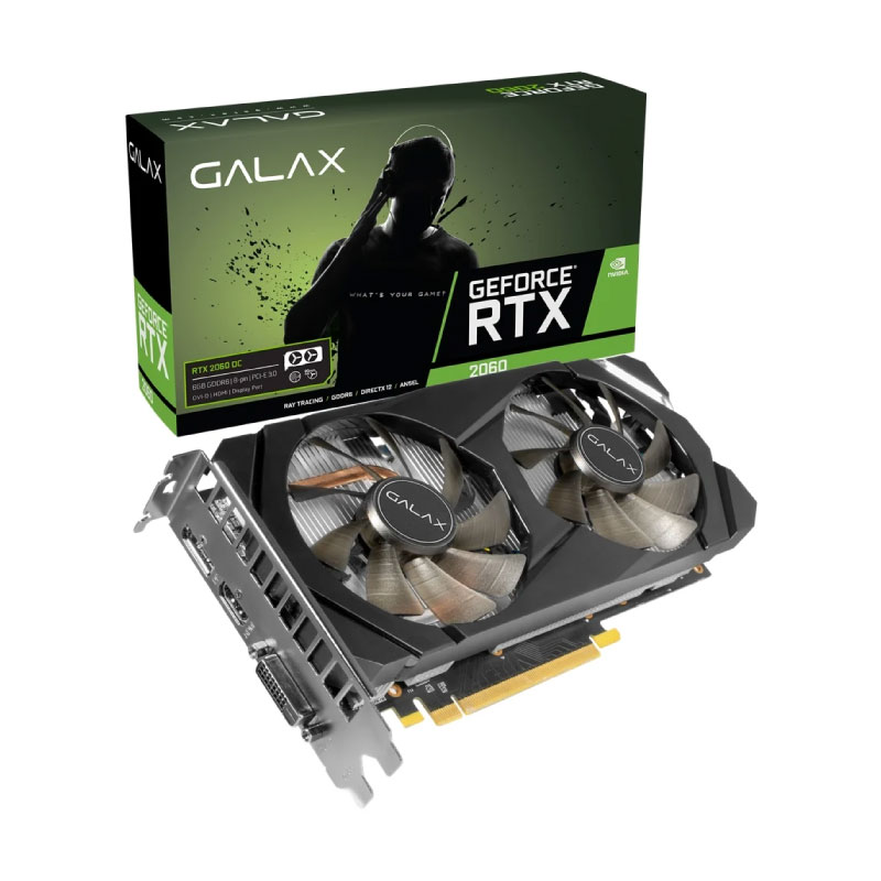 การ์ดจอ Galax Geforce RTX 2060 1 Click OC 6GB GDDR6 192 Bit VGA