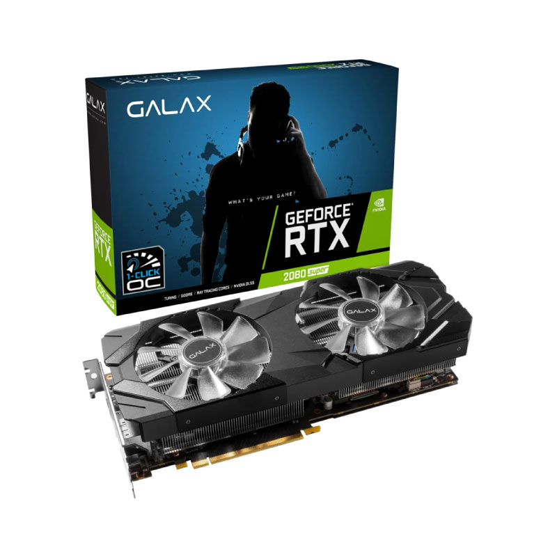 การ์ดจอ Galax Geforce RTX 2080 Super EX-1 Click OC 8GB GDDR6 256 Bit VGA