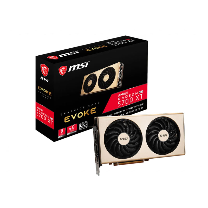 การ์ดจอ MSI Radeon RX 5700 XT Evoke OC 8GB GDDR6 256 Bit VGA การ์ดจอ MSI Radeon RX 5700 XT Evoke OC 8GB GDDR6 256 Bit VGA