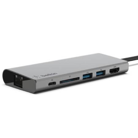 ซื้อ ตัวแปลง Belkin 3.1 USB-C 8-in-1 Multimedia Hub with Power Pass