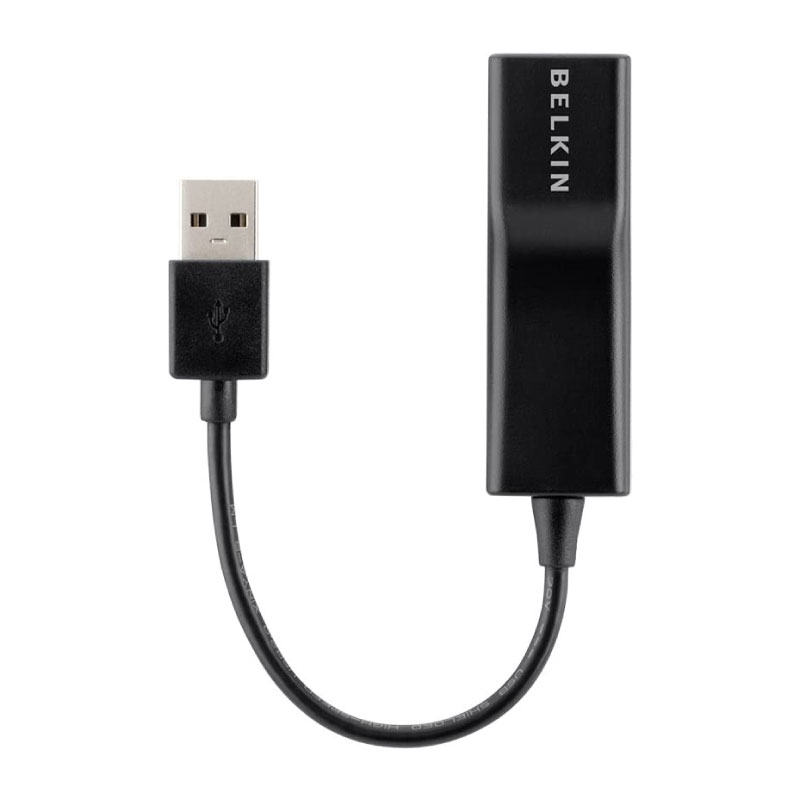 ตัวแปลง Belkin USB 2.0 Ethernet Adapter ตัวแปลง Belkin USB 2.0 Ethernet Adapter