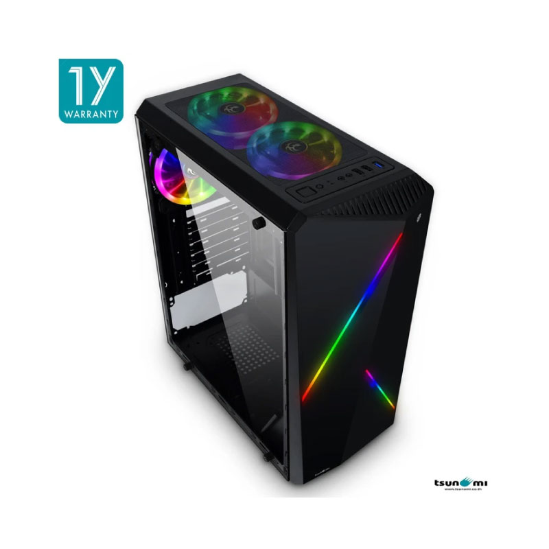เคส Tsunami Galaxy G8 Computer Case Black