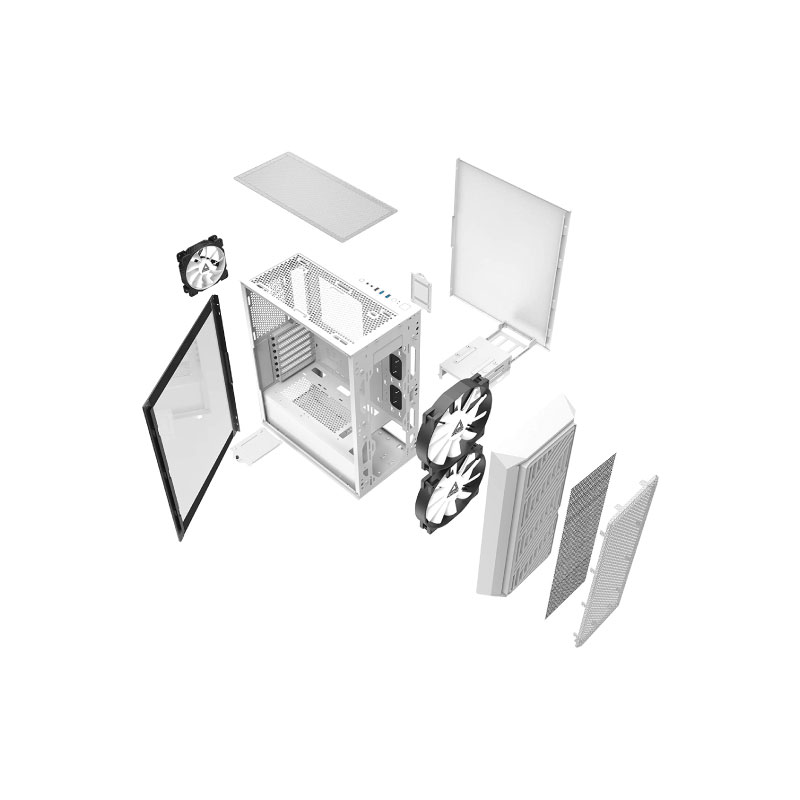 เคส Montech AIR X ARGB White Computer Case
