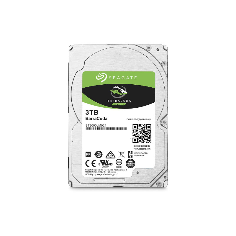 Seagate BarraCuda HDD 3TB 5400 RPM Harddisk Seagate BarraCuda HDD 3TB 5400 RPM Harddisk