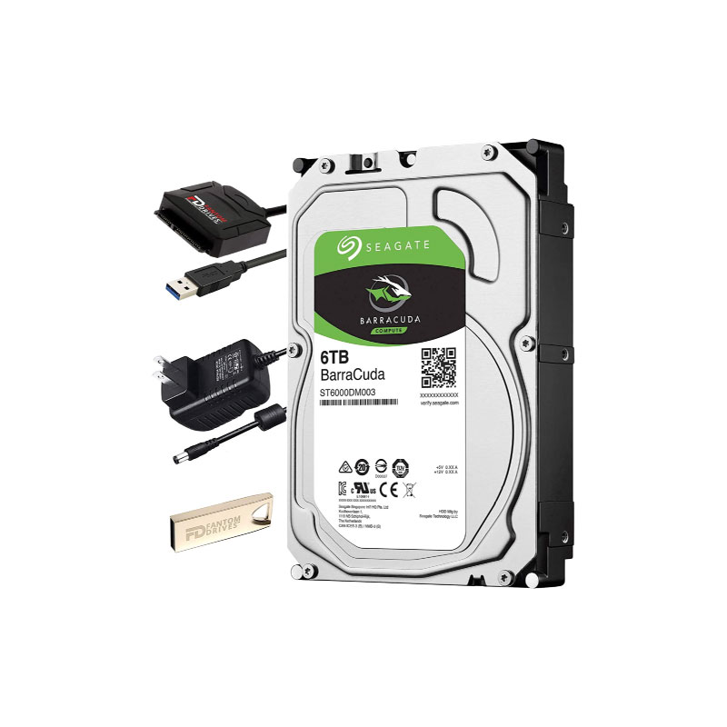 Seagate BarraCuda HDD 6TB 5400 RPM Harddisk Seagate BarraCuda HDD 6TB 5400 RPM Harddisk