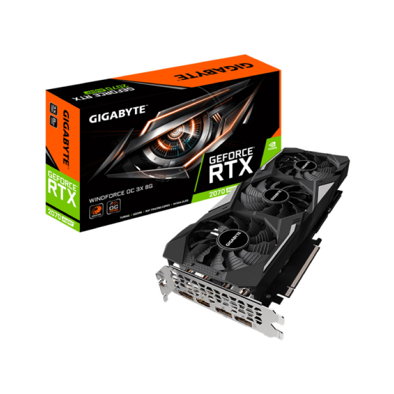 การ์ดจอ Gigabyte Geforce RTX 2070 Super Windforce 8GB GDDR6 256 Bit VGA การ์ดจอ Gigabyte Geforce RTX 2070 Super Windforce 8GB GDDR6 256 Bit VGA
