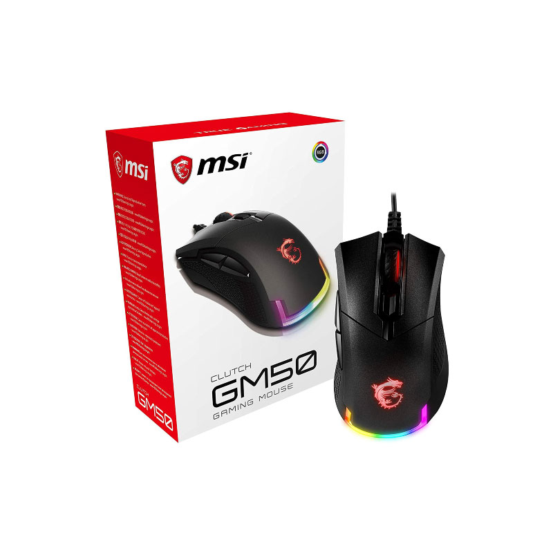 เมาส์ MSI Clutch GM50 Gaming Mouse เมาส์ MSI Clutch GM50 Gaming Mouse