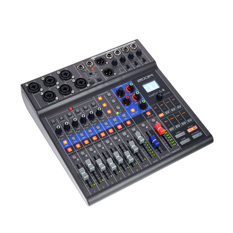 Zoom L-8 Compact Podcast Mixer, Audio Interface and Recorder 1