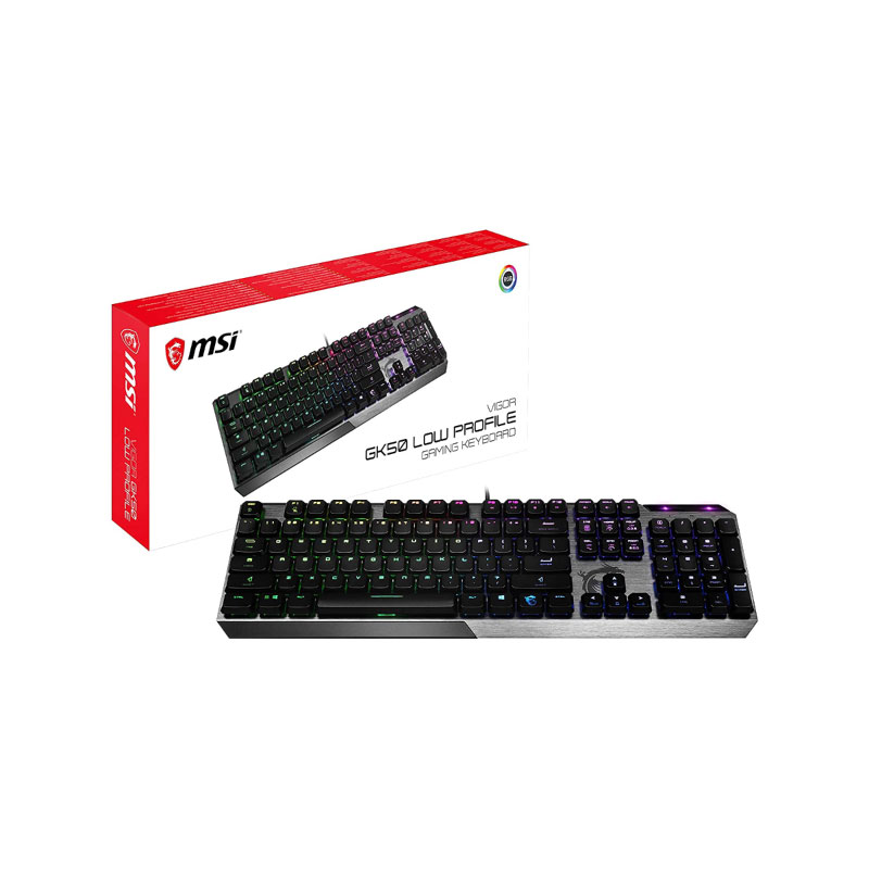 คีย์บอร์ด MSI Vigor GK50 Low Profile US Keyboard คีย์บอร์ด MSI Vigor GK50 Low Profile US Keyboard