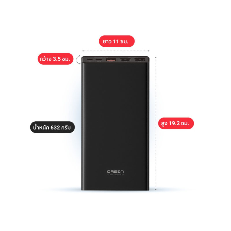 แบตสำรอง Eloop E43 25000mAh Power Bank