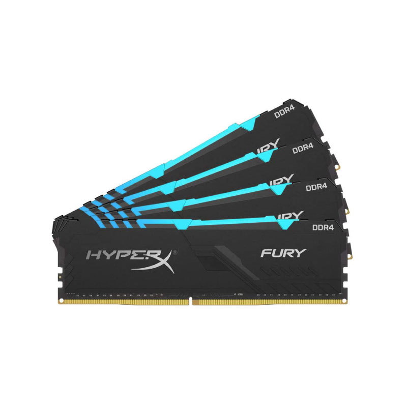 แรม Kingston 32GB (8GBx4) HyperX FURY RGB 3200MHz