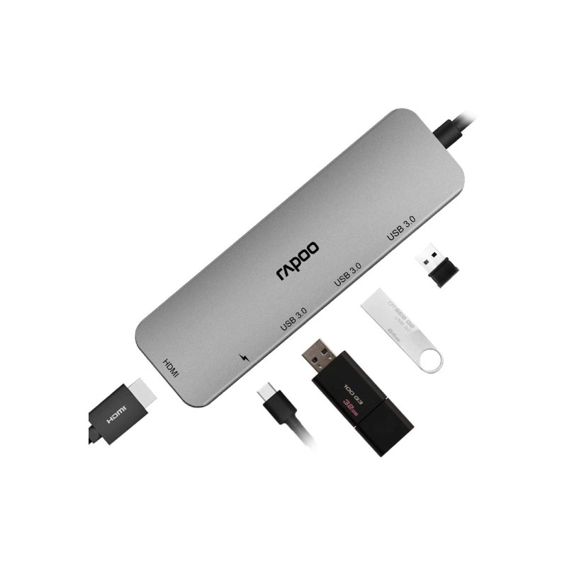 ตัวแปลง Rapoo XD100 5in1 USB Hub ตัวแปลง Rapoo XD100 5in1 USB Hub