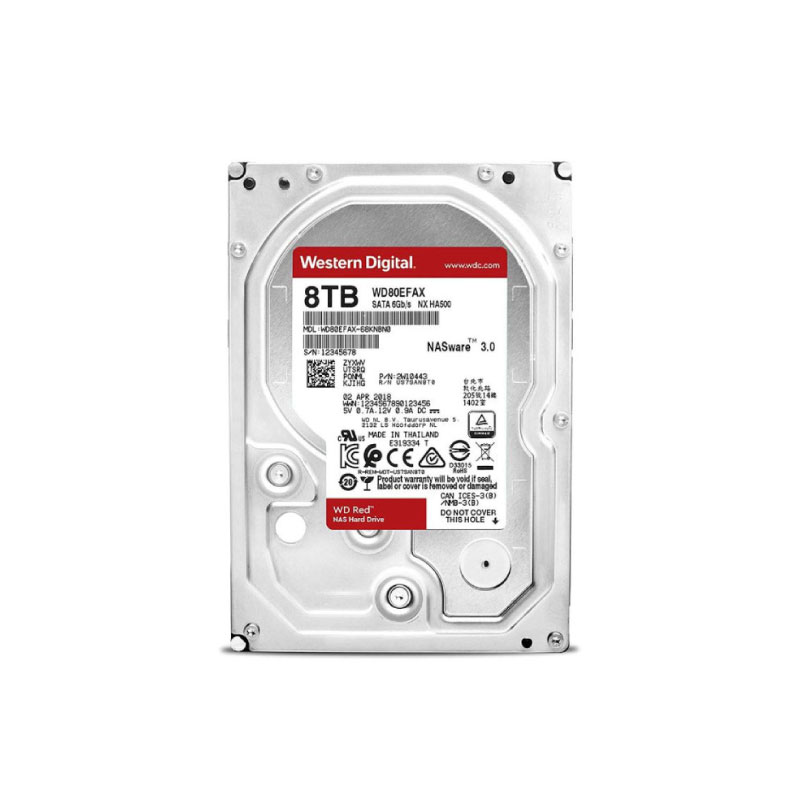 ฮาร์ดดิสก์ WD 8 TB NAS WD80EFAX Cavier Red Harddisk ฮาร์ดดิสก์ WD 8 TB NAS WD80EFAX Cavier Red Harddisk