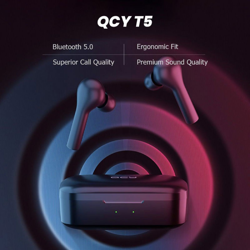 หูฟังไร้สาย QCY T5 True Wireless Black