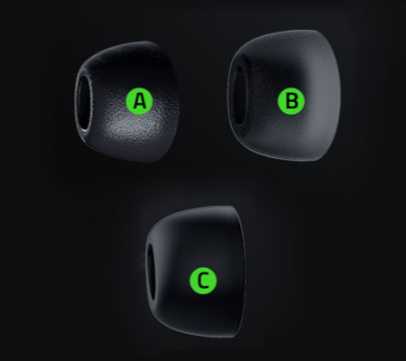 หูฟังไร้สาย Razer Hammerhead True Wireless Pro จุกหูฟัง