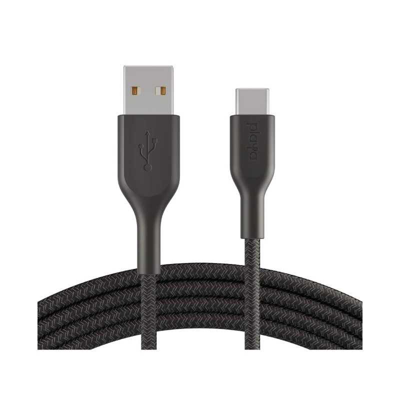 Belkin-Braided-Sync-and-Charge-USB-A-to-C-Cable-for-Huawei-Black-1