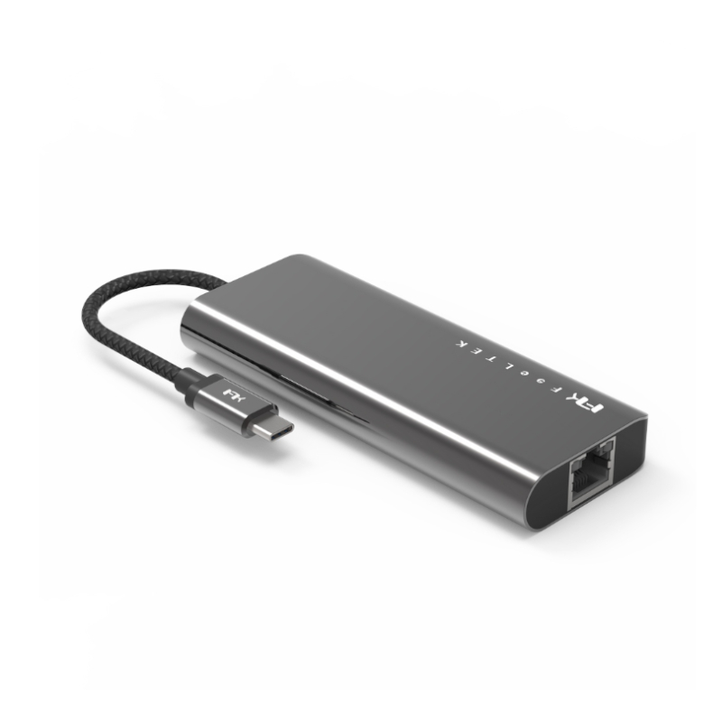 อะแดปเตอร์ Feeltek Portable 6 in 1 USB-C Hub Black