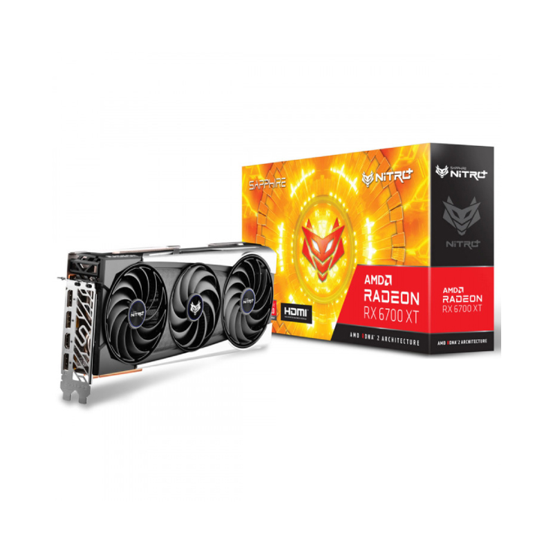 การ์ดจอ Sapphire Nitro Radeon RX 6700 XT 12GB GDDR6 VGA การ์ดจอ Sapphire Nitro Radeon RX 6700 XT 12GB GDDR6 VGA