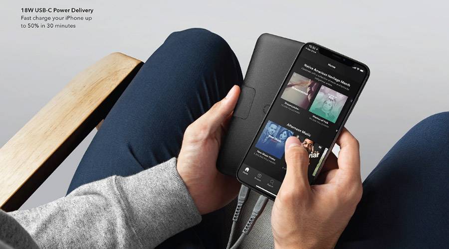 พาวเวอร์แบงค์ UNIQ Hyde air View PD18 Wireless PB 10000mAh