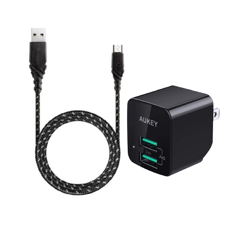 ชุดพร้อมชาร์จ Aukey PA-U32 + Energea USB to Micro USB Bundle 1