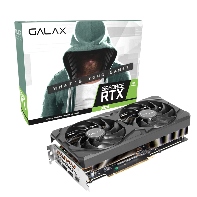 การ์ดจอ Galax Geforce RTX 3070 One-Click OC LHR 8GB GDDR6 256 Bit VGA การ์ดจอ Galax Geforce RTX 3070 One-Click OC LHR 8GB GDDR6 256 Bit VGA