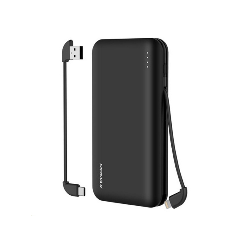 พาวเวอร์แบงค์ Momax iPower Minimal 5 10000mAh with cable USC-C /Lightning Power Bank พาวเวอร์แบงค์ Momax iPower Minimal 5 10000mAh with cable USC-C /Lightning Power Bank