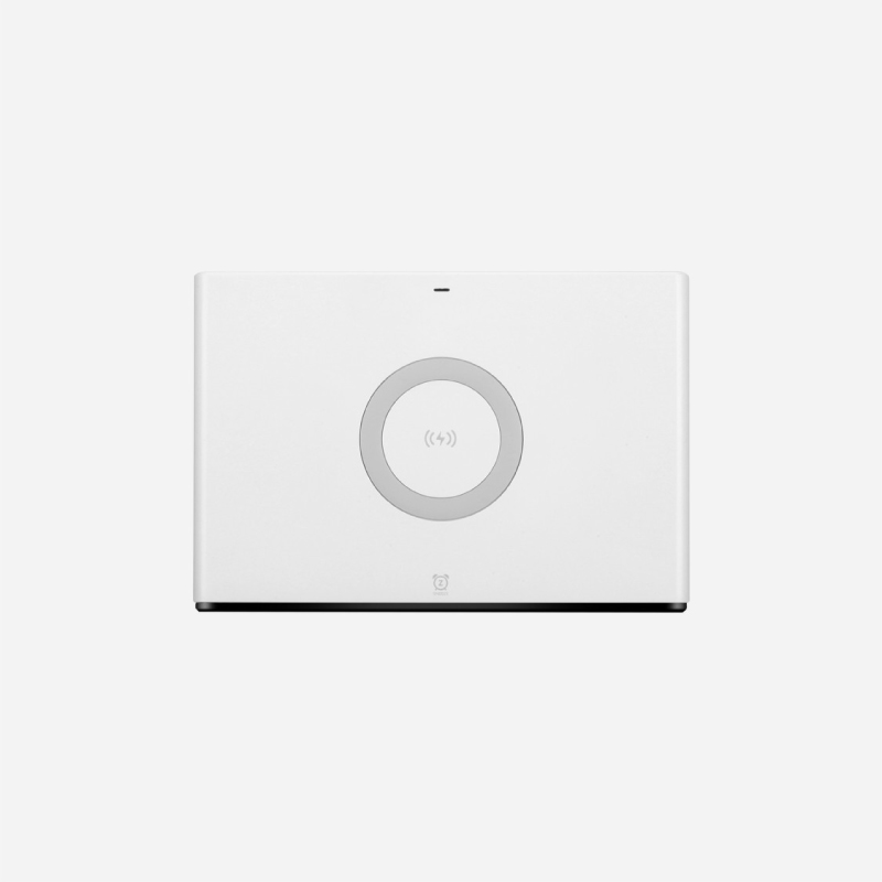 แท่นชาร์จไร้สาย Momax Q.Clock Digital Clock with Wireless Charger White