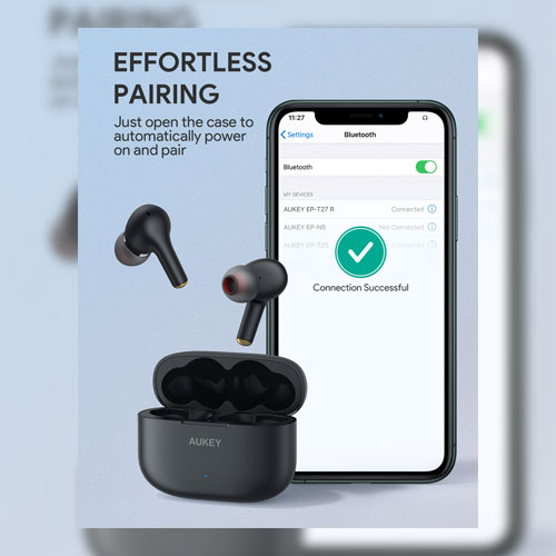หูฟัง Aukey EP-T27 True Wireless ดูหนังเล่นเกมไม่ดีเลย์