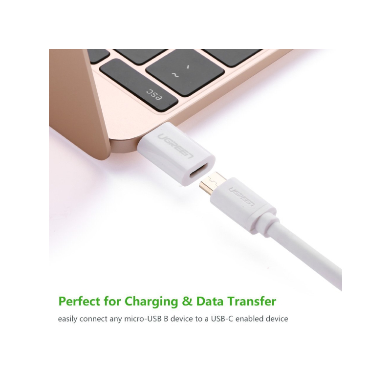 ตัวแปลง Ugreen USB 3.1 Type-C to Micro USB Adapter White
