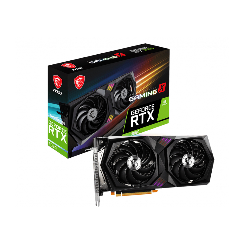 การ์ดจอ MSI GeForce RTX 3060 GAMING X 12G LHR VGA การ์ดจอ MSI GeForce RTX 3060 GAMING X 12G LHR VGA