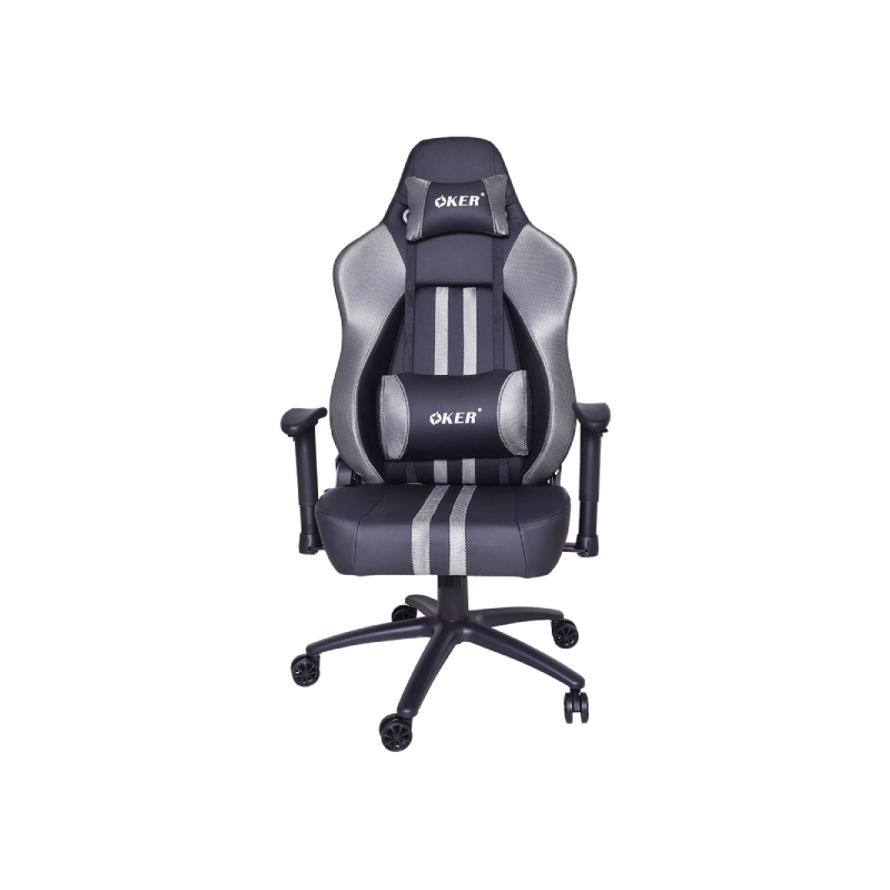 เก้าอี้เล่นเกม OKER G45 Gaming Chair Black-Silver 1