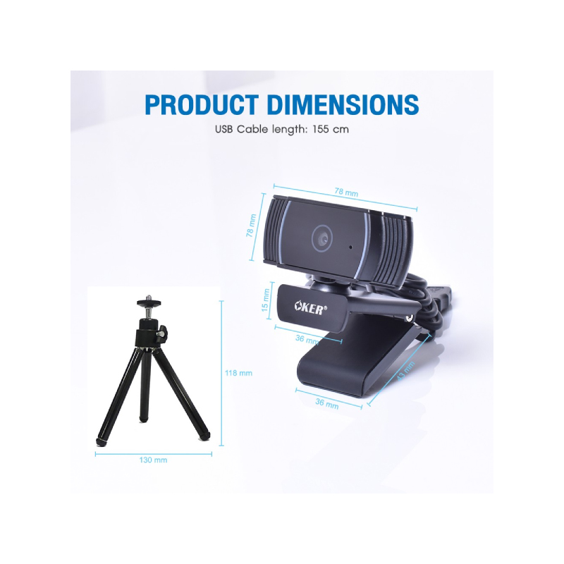 กล้อง OKER A229 Webcam Black