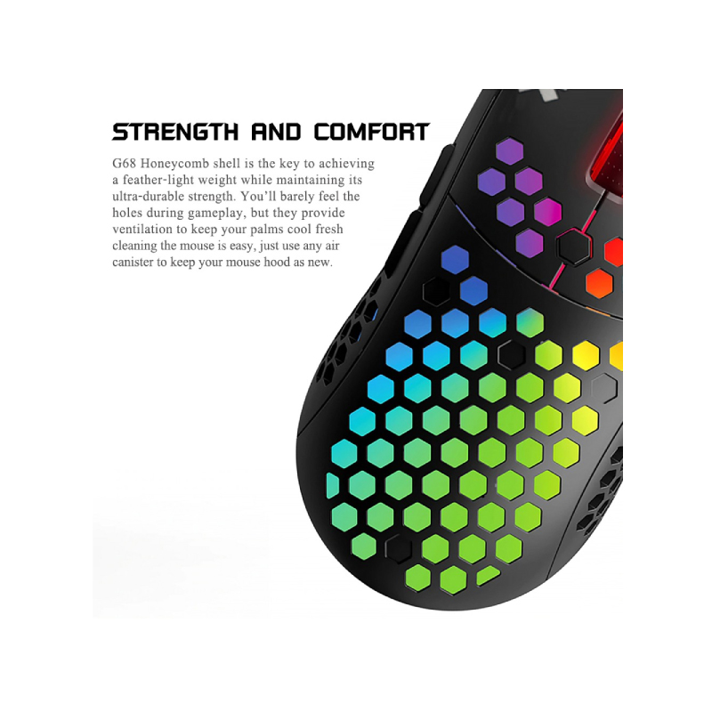 เมาส์ OKER G68 Gaming Mouse Black